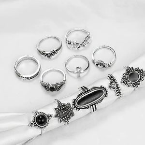 Set of eleven silver stack rings midi rings knuckle rings NWT